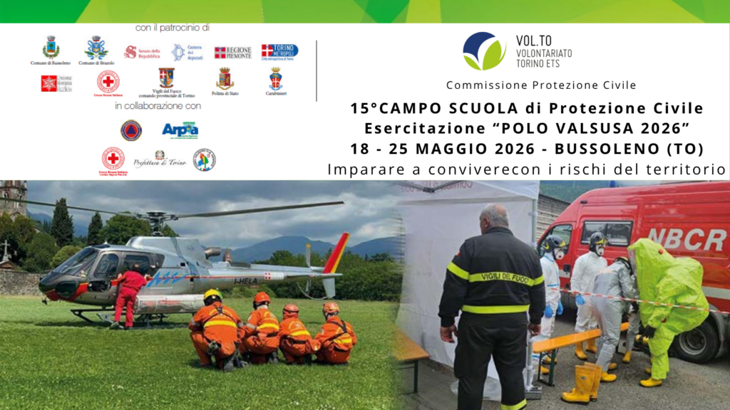 Programma XV Campo Scuola di Protezione Civile di Vol.To “Polo ValSusa 2026”